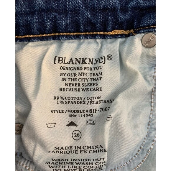 Blank NYC Women's size 26 The Great Jones Skinny Ripped Cuff Jeans Mid Rise - Picture 11 of 11